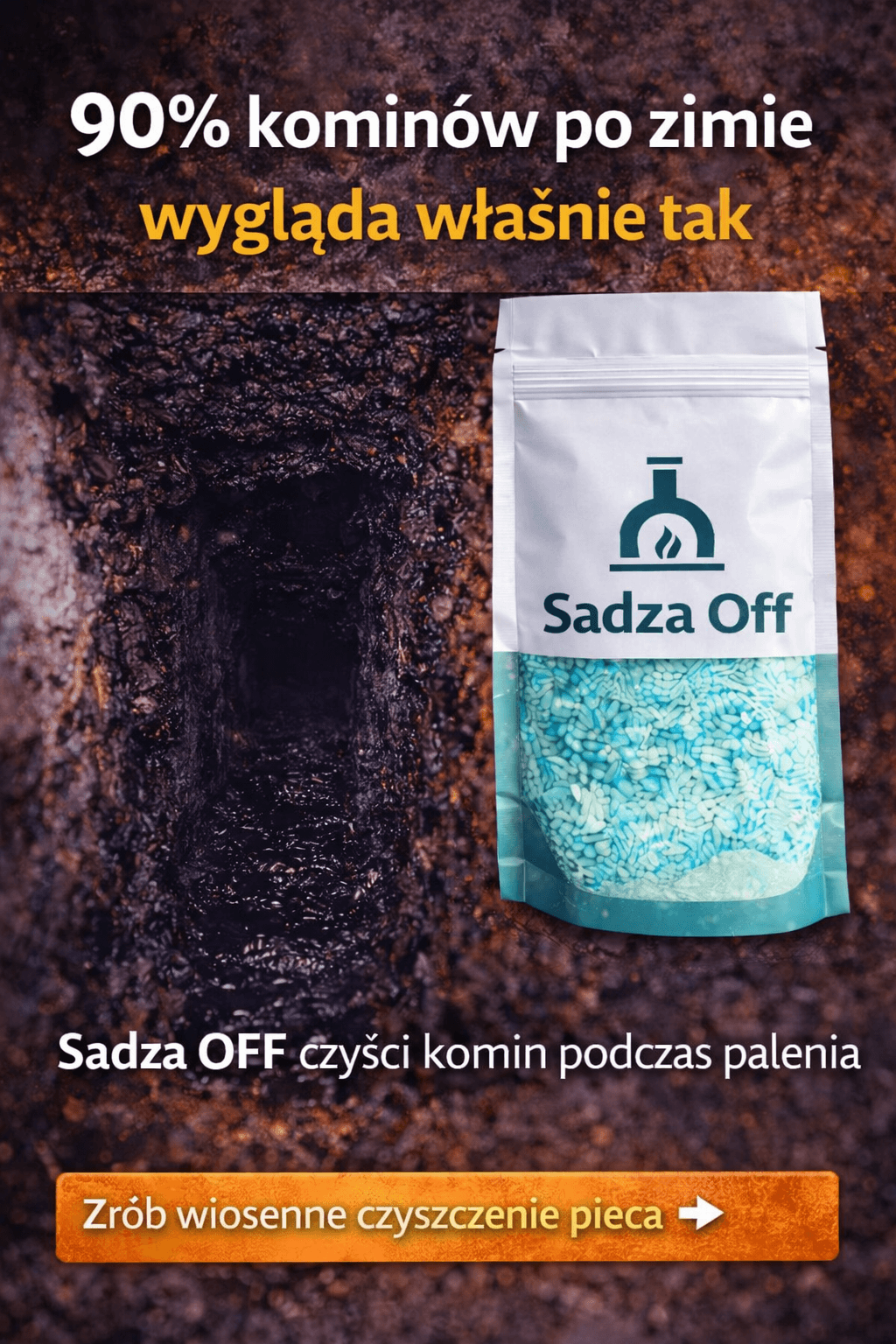 Sadza OFF - usuń sadzę z pieca i komina po zimie