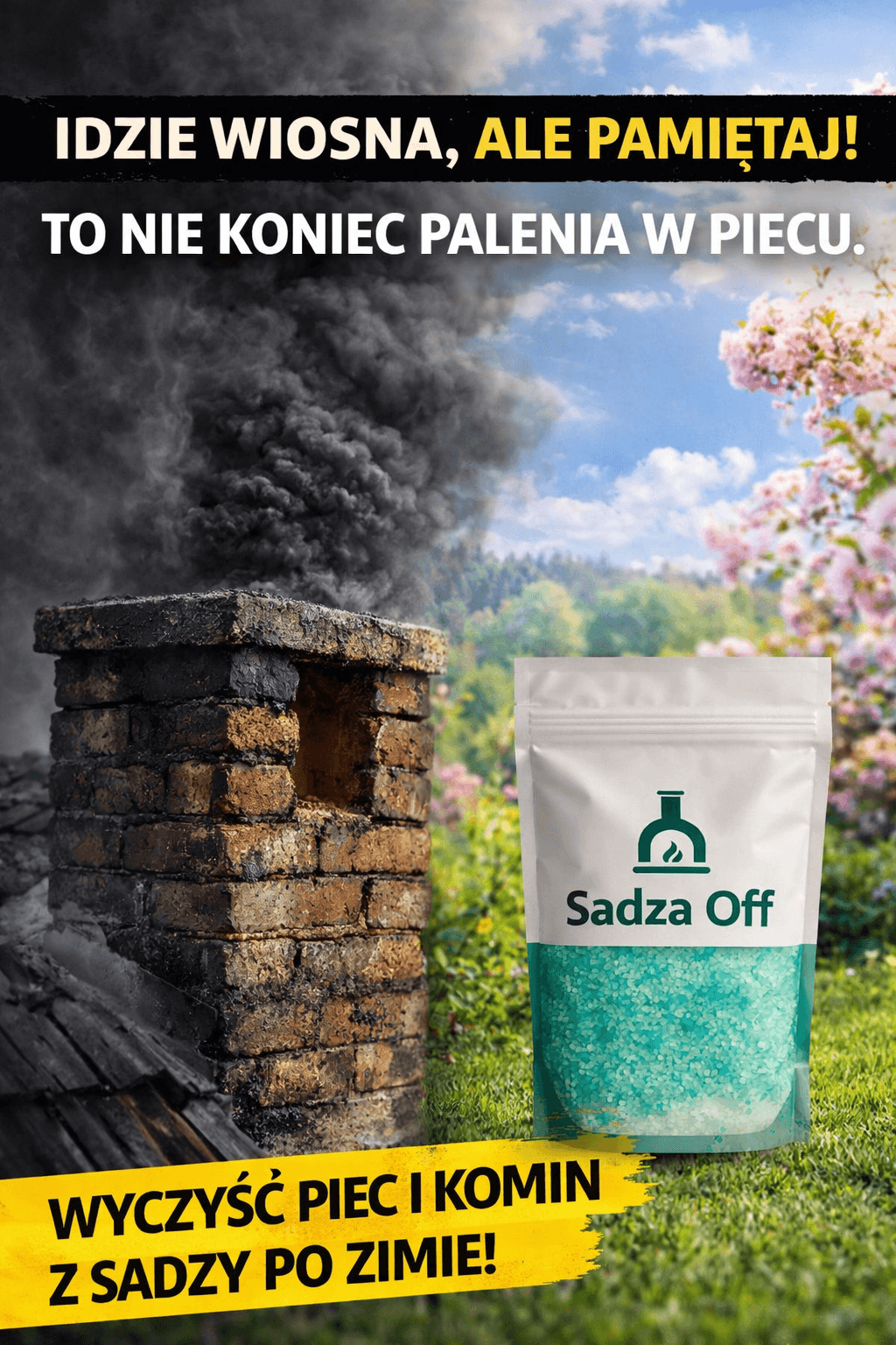 Sadza OFF - usuń sadzę z pieca i komina po zimie