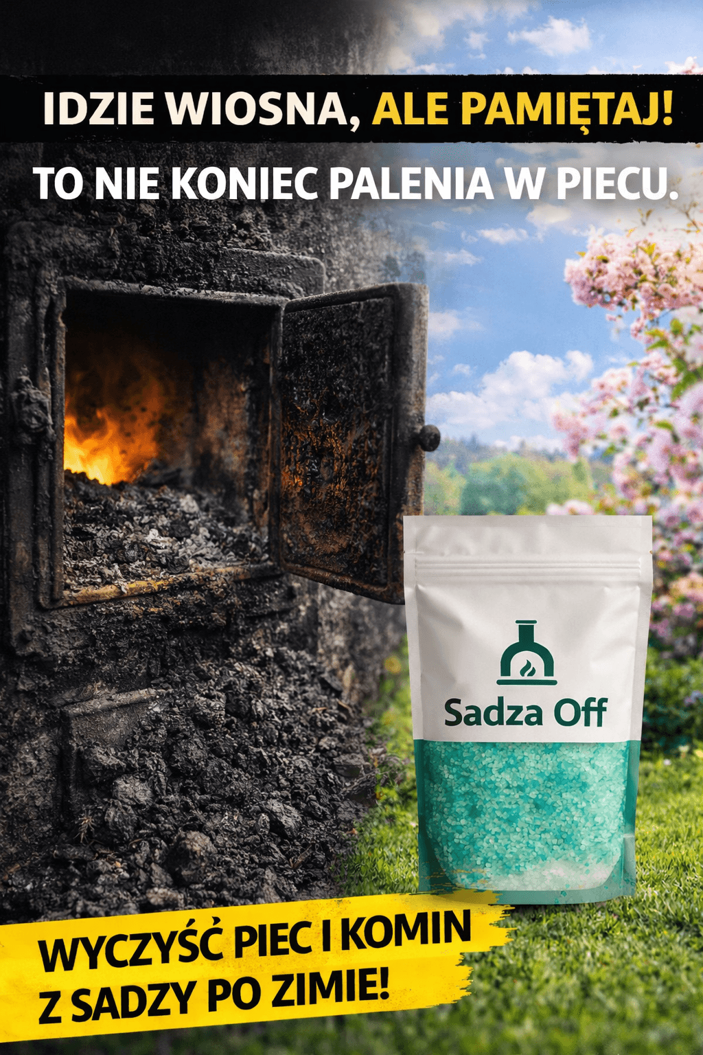 Sadza OFF - usuń sadzę z pieca i komina po zimie