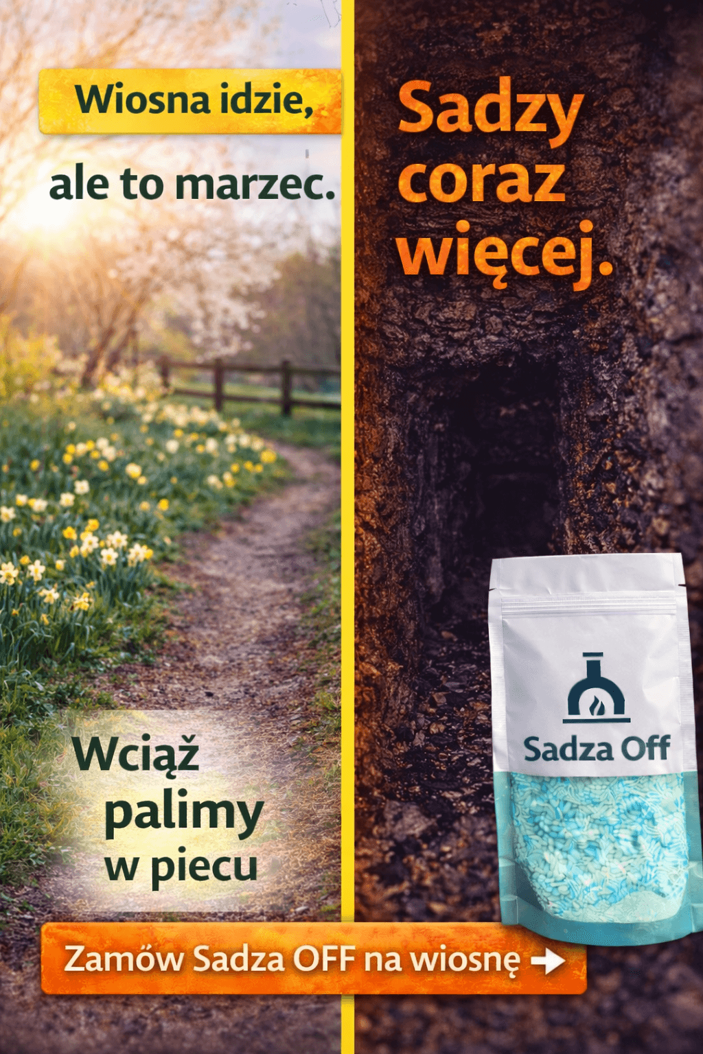 Sadza OFF - usuń sadzę z pieca i komina po zimie
