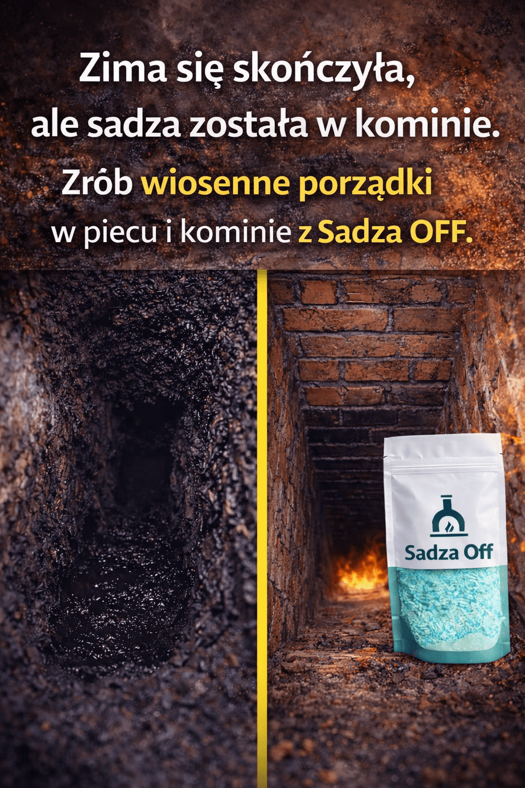 Sadza OFF - usuń sadzę z pieca i komina po zimie