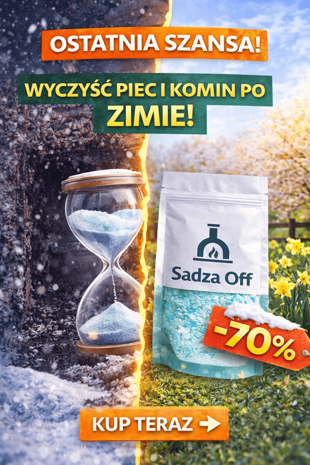 Sadza OFF - usuń sadzę z pieca i komina po zimie