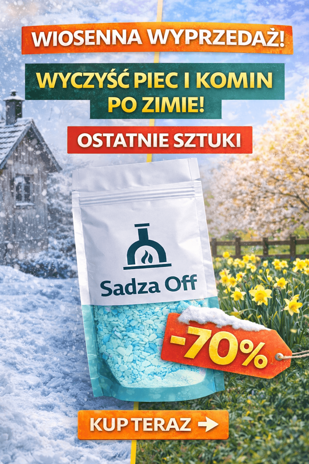 Sadza OFF - usuń sadzę z pieca i komina po zimie
