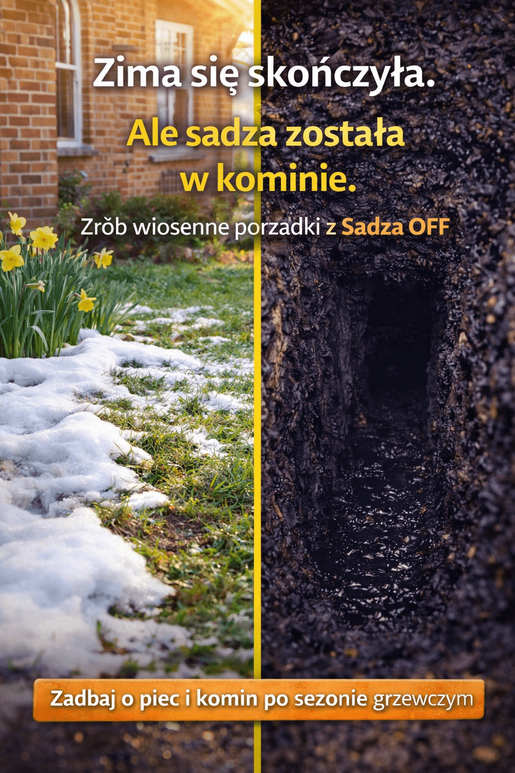Sadza OFF - usuń sadzę z pieca i komina po zimie